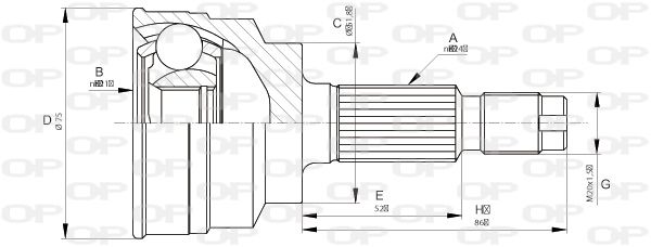 OPEN PARTS Liigendlaager, veovõll CVJ5664.10